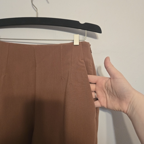 Womens Dynamite Kendall Slim Carob Brown Pants - Picture 2 of 9